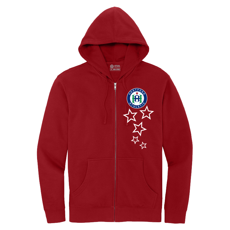 Hartford Athletic 5 Star Full Zip Hoodie Classic Red