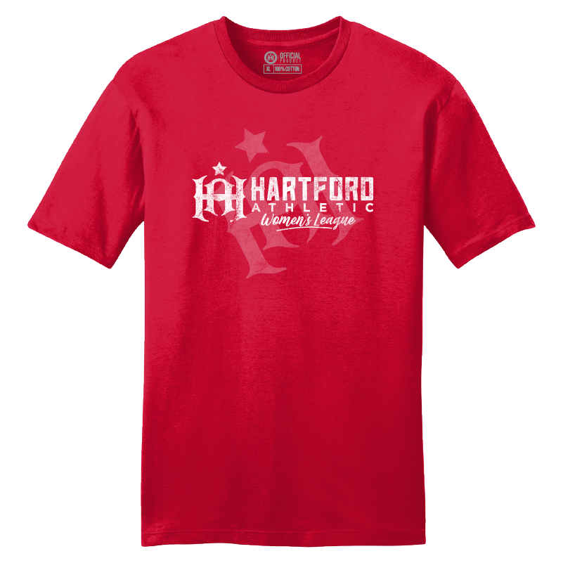Hartford Athletic Distressed Crest T-Shirt Fiery Red