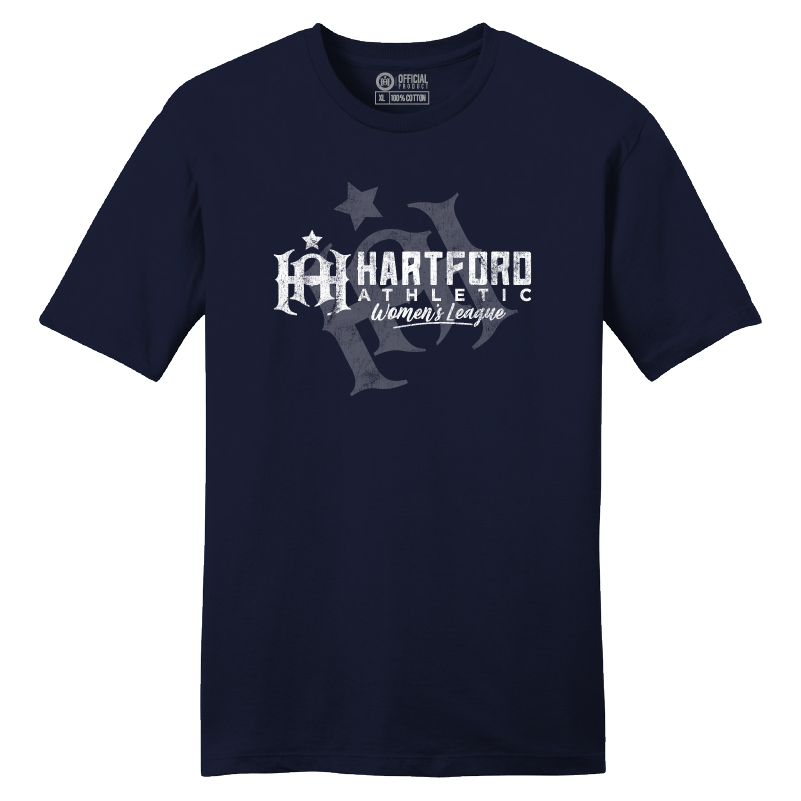 Hartford Athletic Distressed Crest T-Shirt New Navy