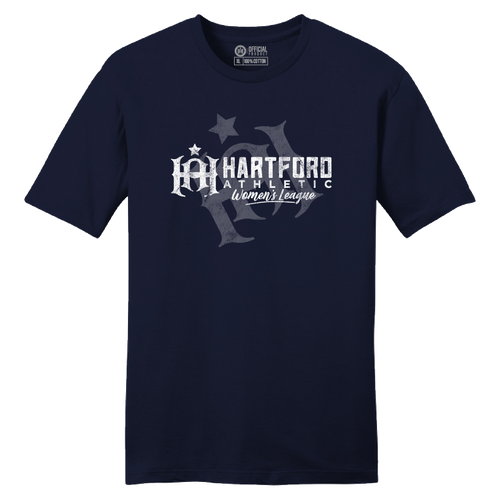 Hartford Athletic Distressed Crest T-Shirt New Navy