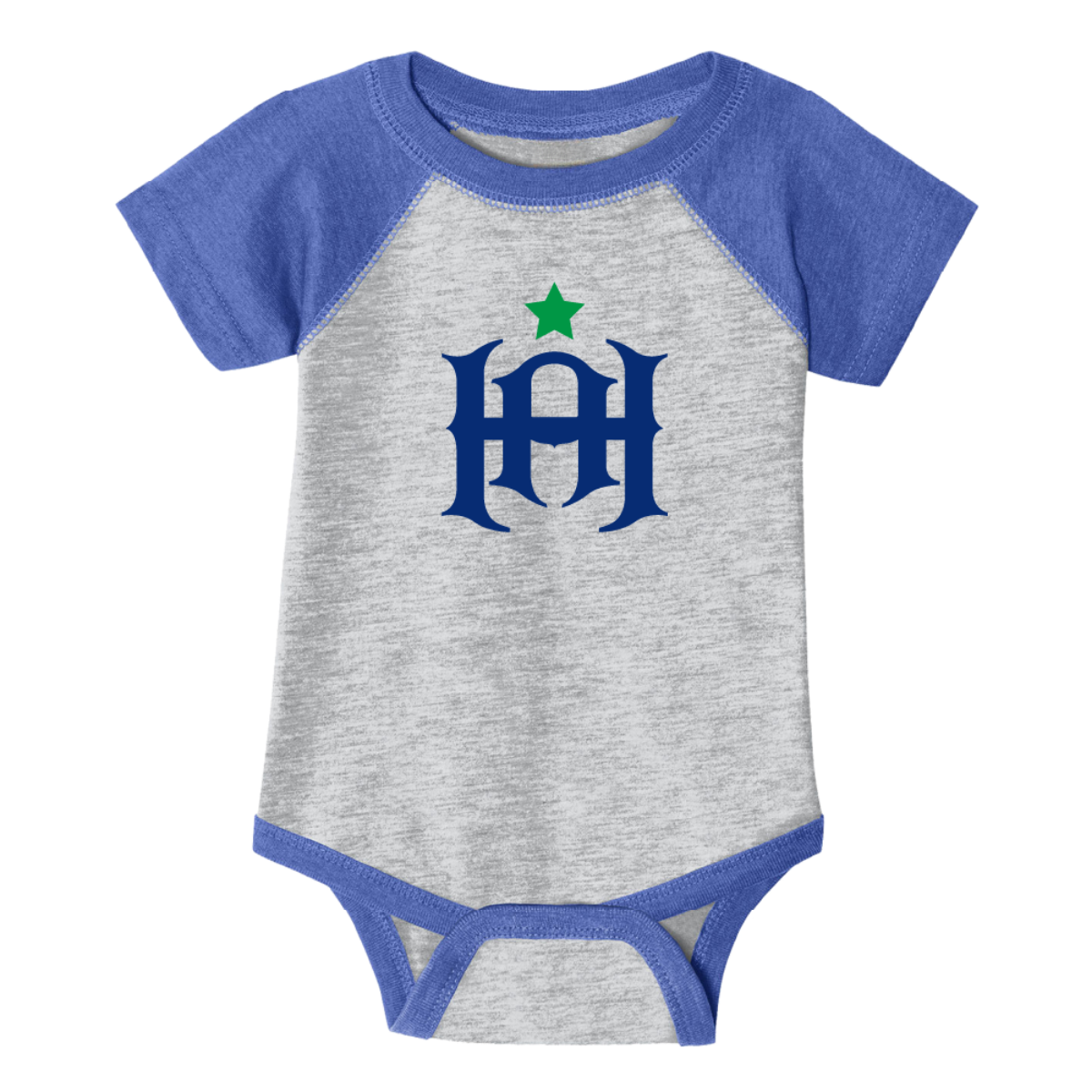 Hartford Athletic Infant H Logo Raglan Onesie Royal