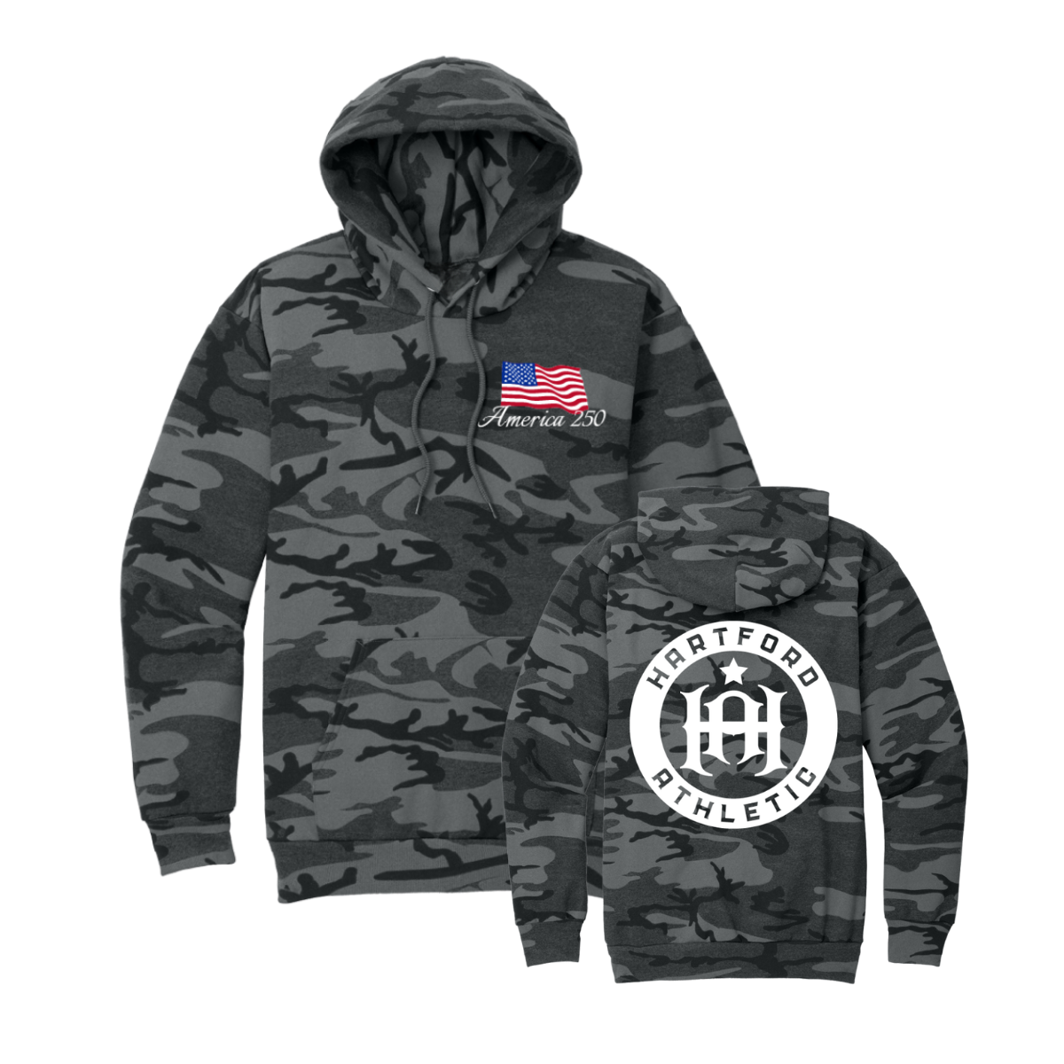 Hartford Athletic Military Appreciation Camo Hoodie Black Both