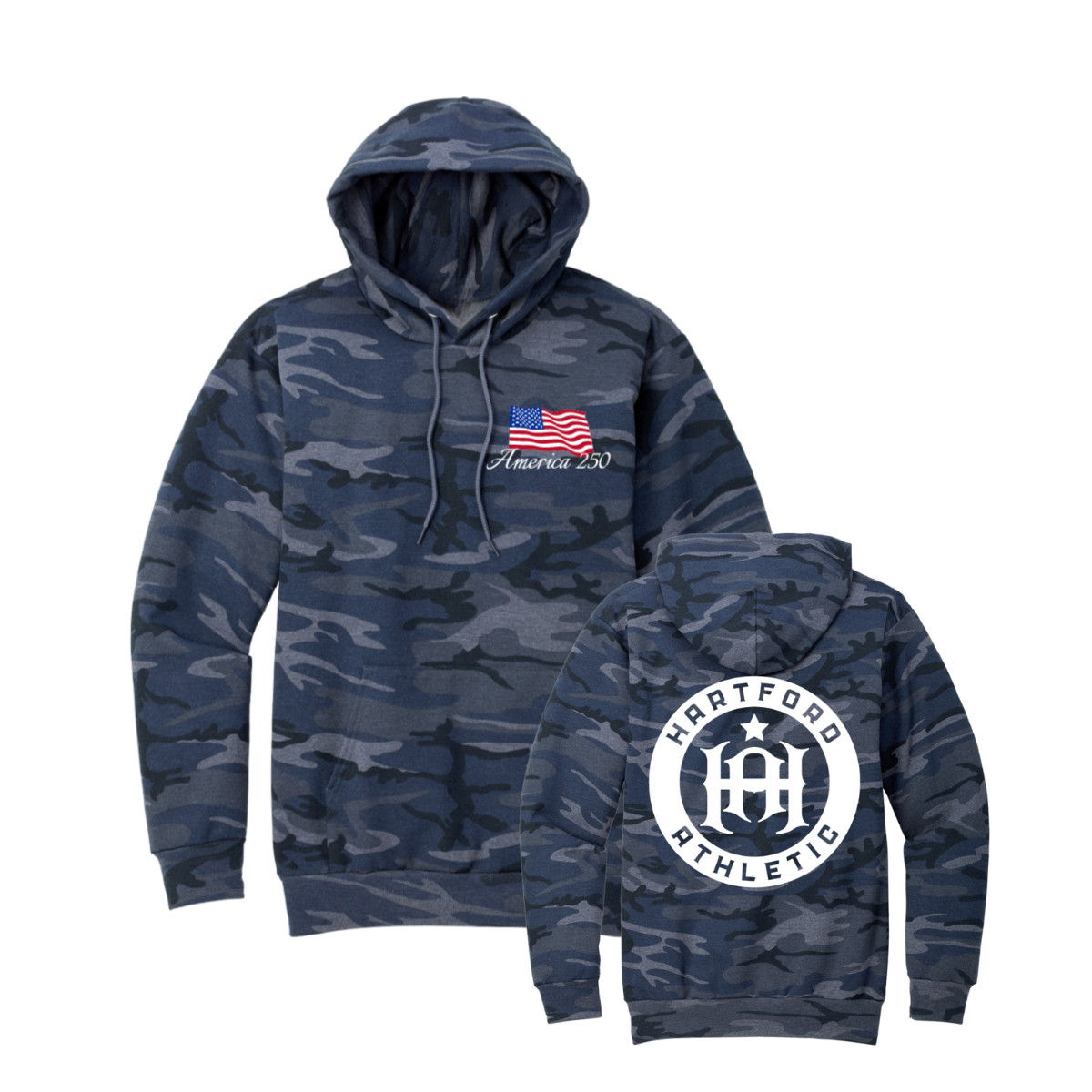 Hartford Athletic Military Appreciation Camo Hoodie Navy Both