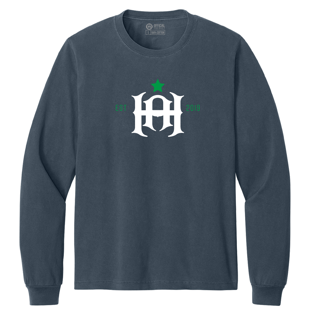 Hartford Athletic Monogram Crewneck Washed Navy