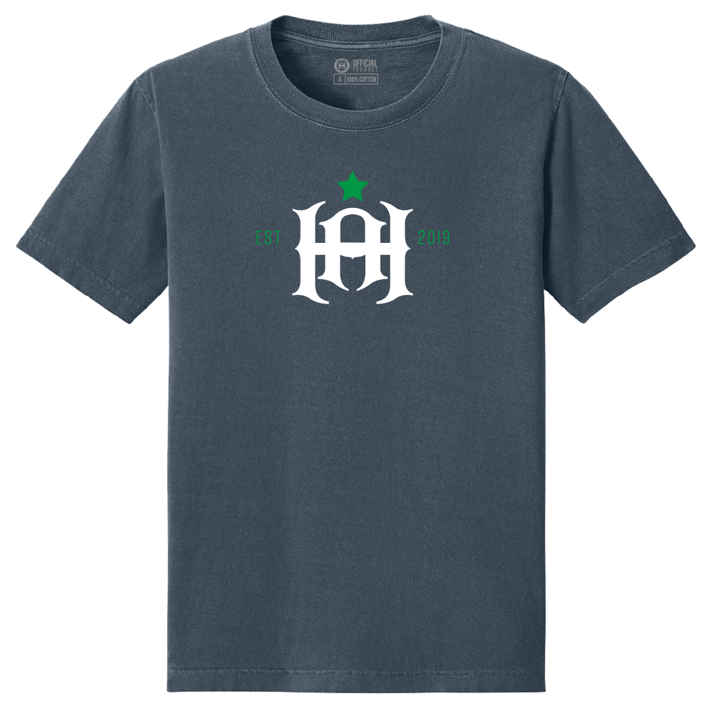 Hartford Athletic Monogram T-Shirt Washed Navy