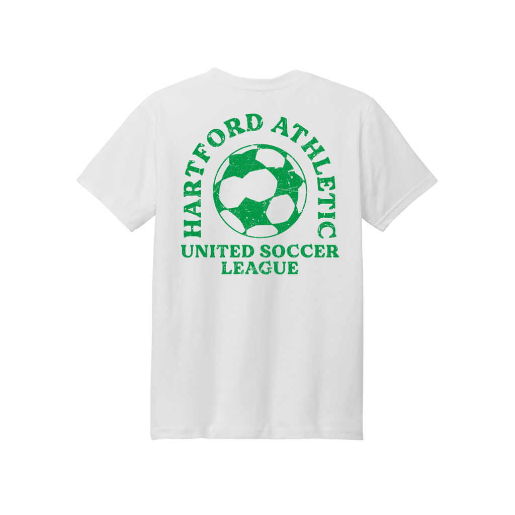 Hartford Athletic Retro League T-Shirt Heather White Back