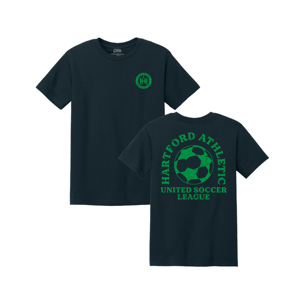 Hartford Athletic Retro League T-Shirt Navy Both