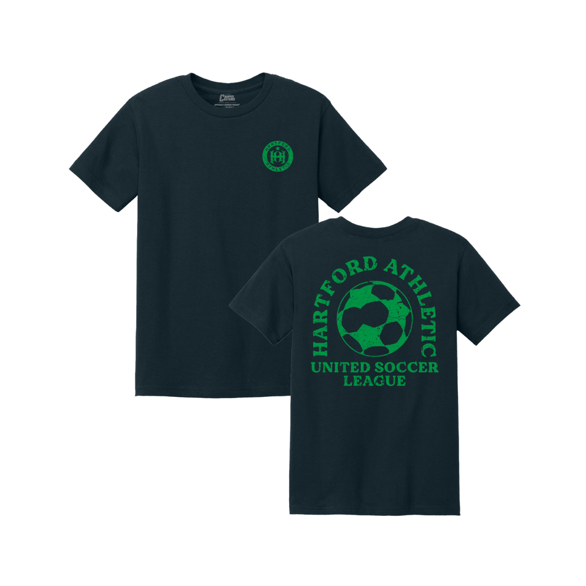 Hartford Athletic Retro League T-Shirt Navy Both