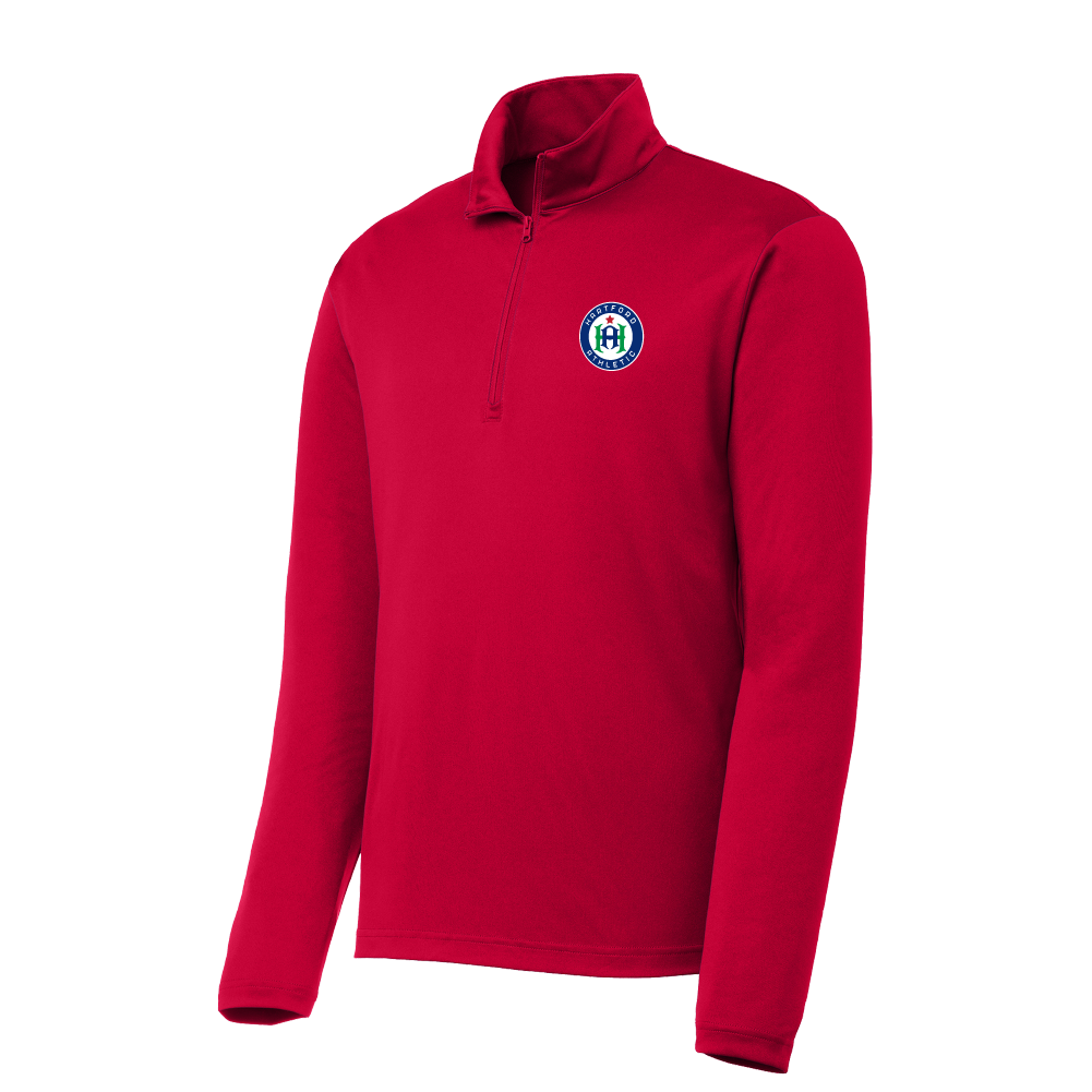 Hartford Athletic Signature Crest 1/4 Zip Deep Red