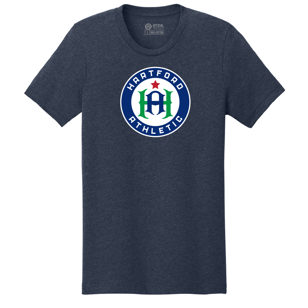 Hartford Athletic Signature Crest T-Shirt Heather Navy