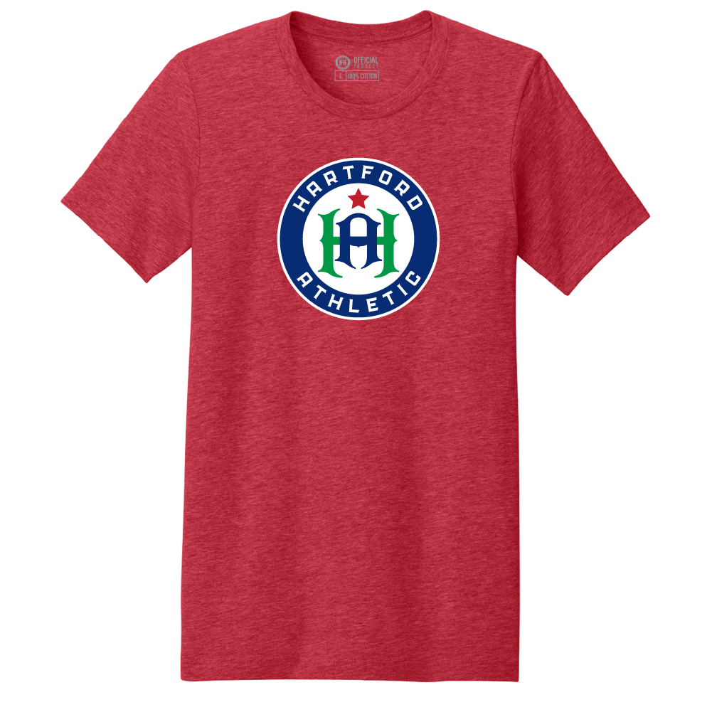 Hartford Athletic Signature Crest T-Shirt Heather Red