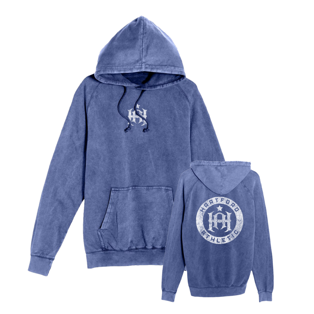 Hartford Athletic Signature Crest Vintage Wash Hoodie Vintage Denim Both