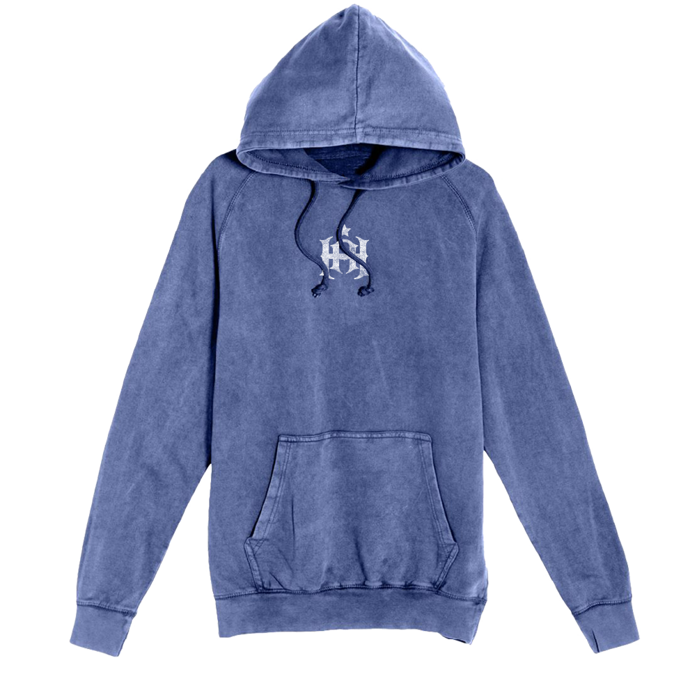 Hartford Athletic Signature Crest Vintage Wash Hoodie Vintage Denim Front