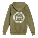 Hartford Athletic Signature Crest Vintage Wash Hoodie Vintage Olive Back