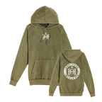 Hartford Athletic Signature Crest Vintage Wash Hoodie Vintage Olive Both