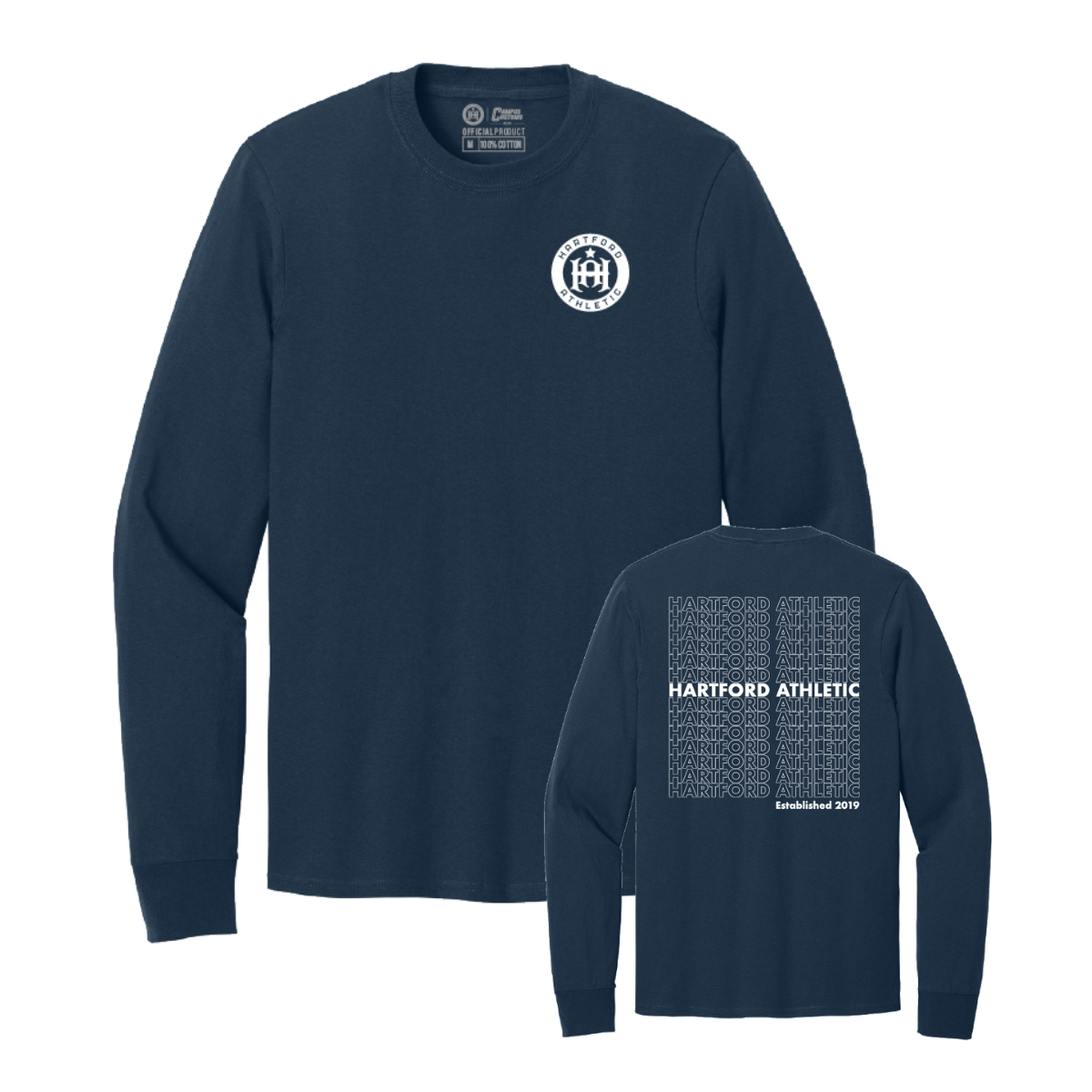 Hartford Athletic Stacked Long Sleeve T-Shirt Both
