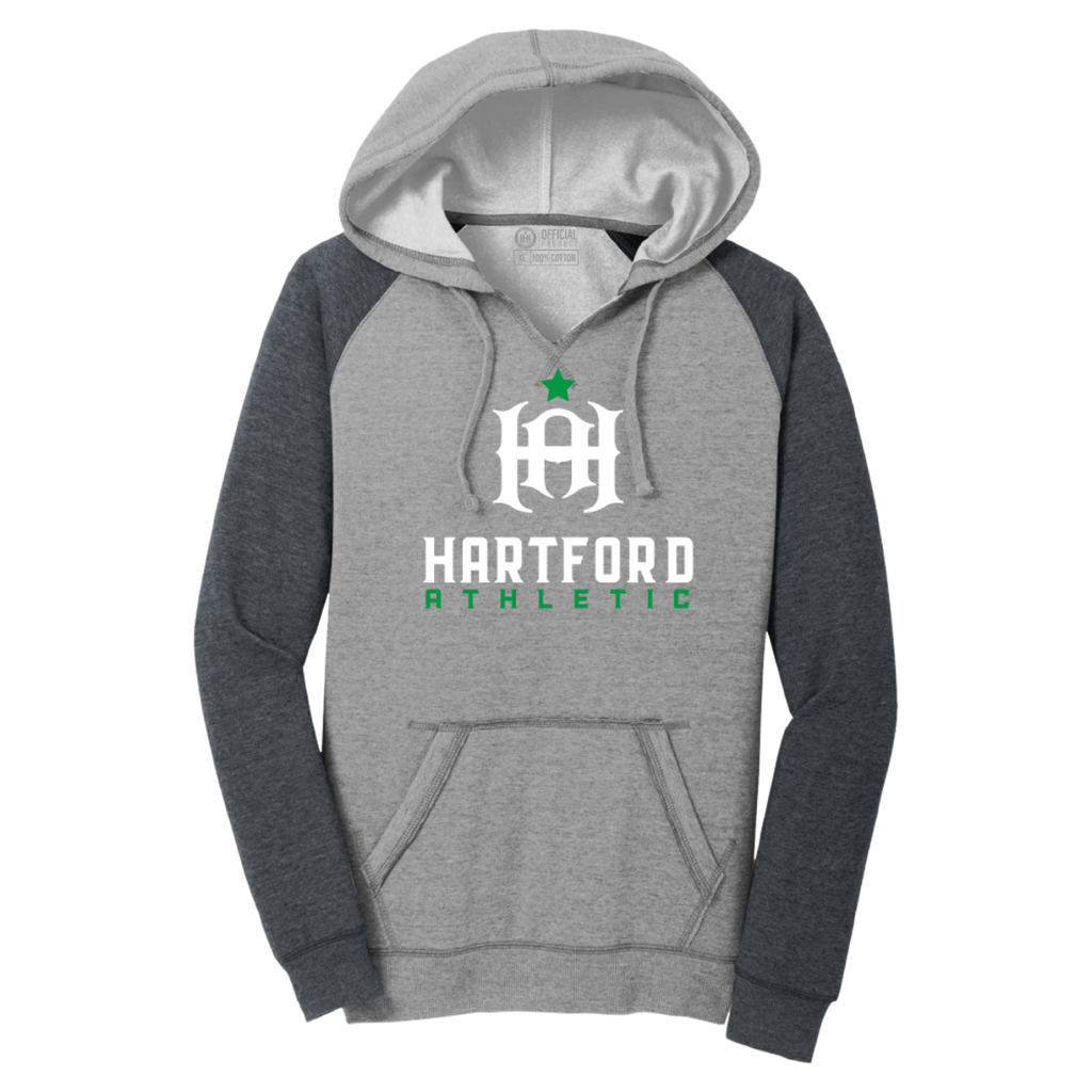 Hartford Athletic Womens Classic Raglan Hoodie Grey