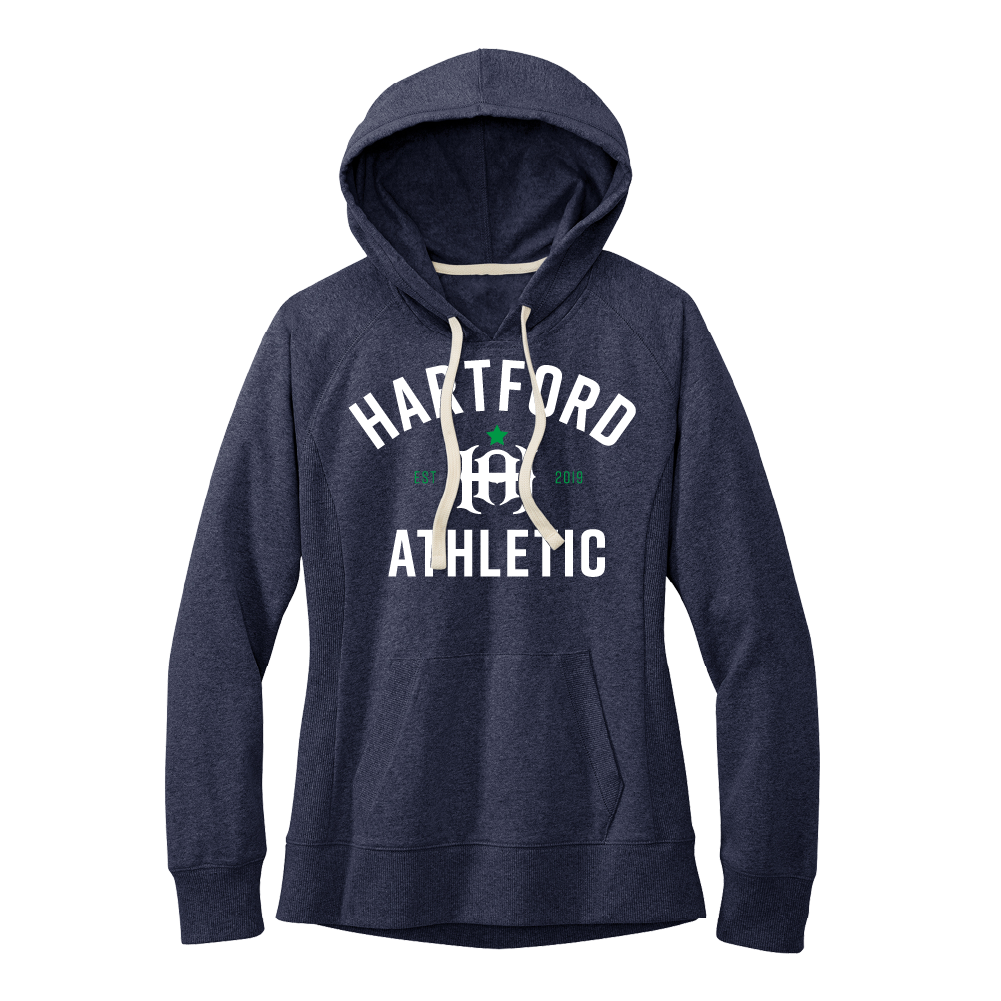 Hartford Athletic Womens Classic Wordmark Hoodie Navy