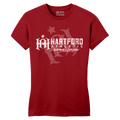 Hartford Athletic Womens Distressed Crest T-Shirt Classic Red