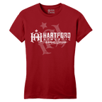 Hartford Athletic Womens Distressed Crest T-Shirt Classic Red