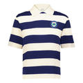 Hartford Athletic Womens Embroidered Signature Crest Rugby T-Shirt Navy