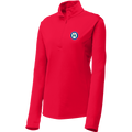 Hartford Athletic Womens Signature Crest 1/4 Zip Deep Red