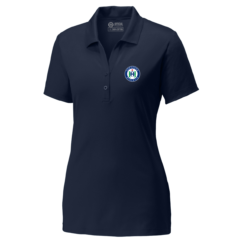 Hartford Athletic Womens Signature Crest Polo Navy