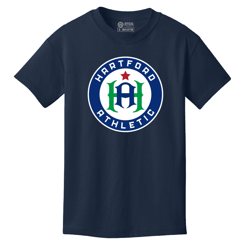Hartford Athletic Youth Signature Crest T-Shirt Navy