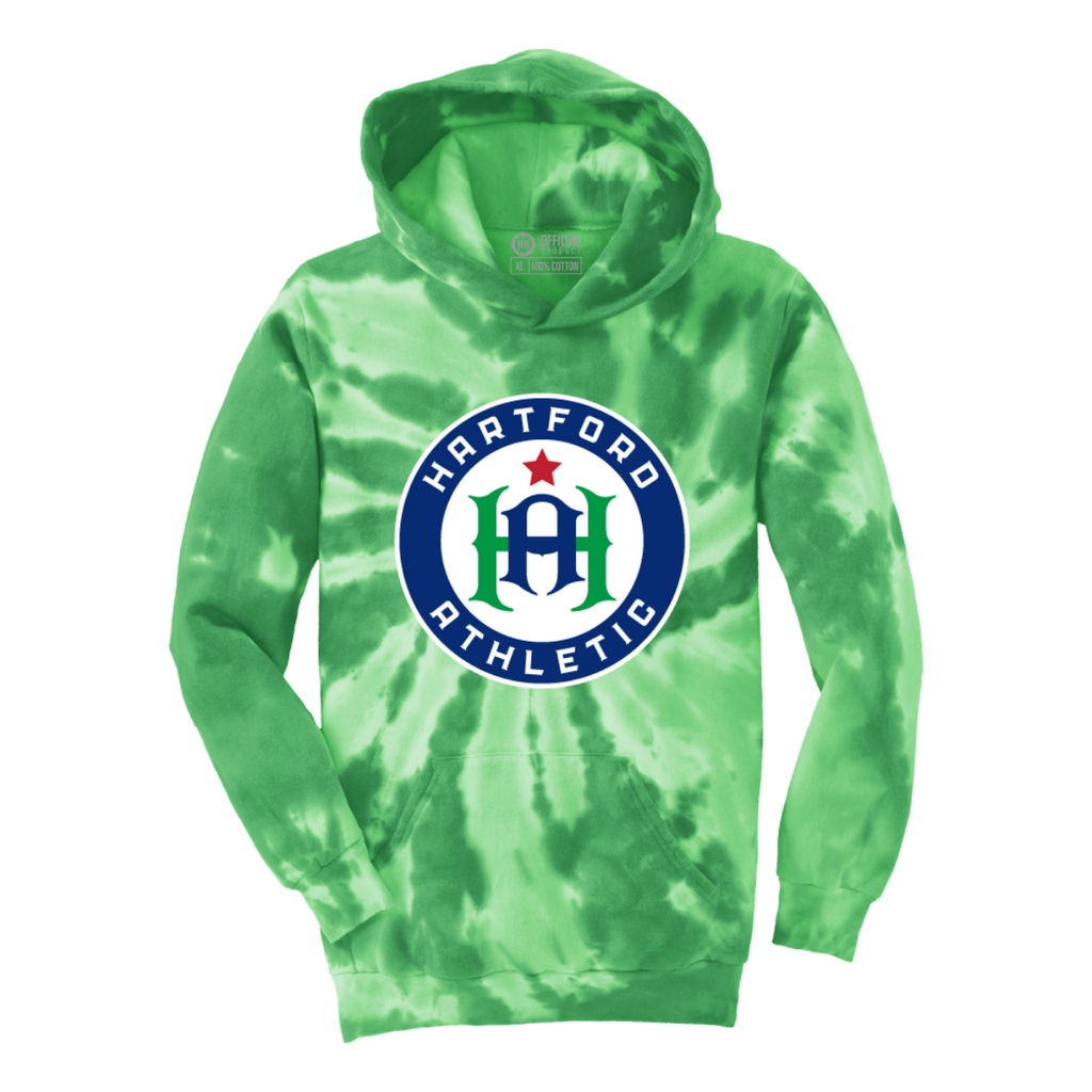Hartford Athletic Youth Signature Crest Tie-Dye Hoodie Kelly