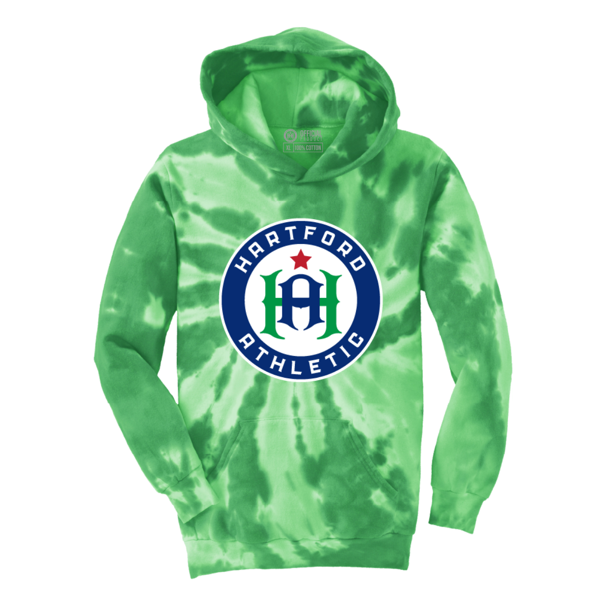 Hartford Athletic Youth Signature Crest Tie-Dye Hoodie Kelly