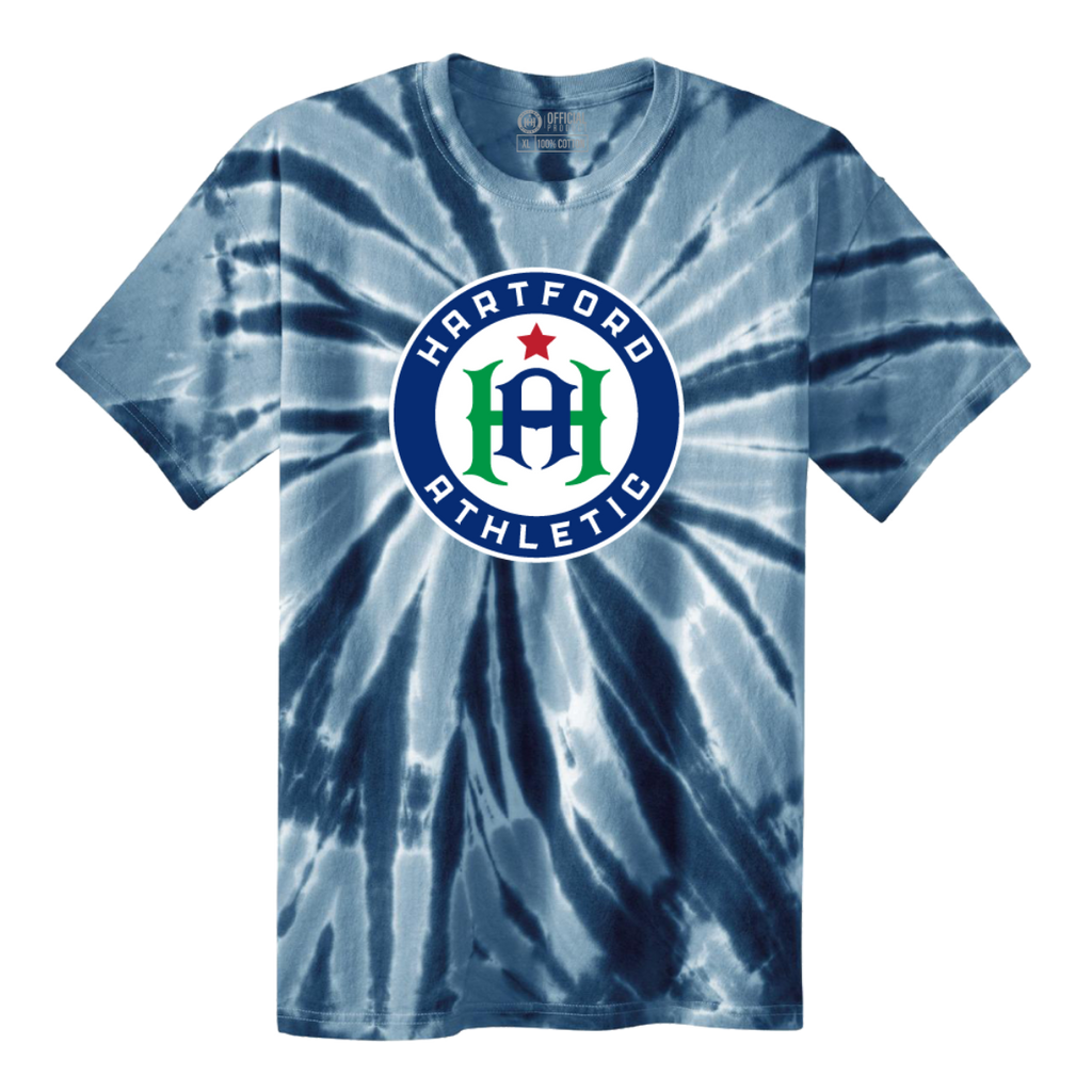 Hartford Athletic Youth Signature Crest Tie-Dye T-Shirt Navy