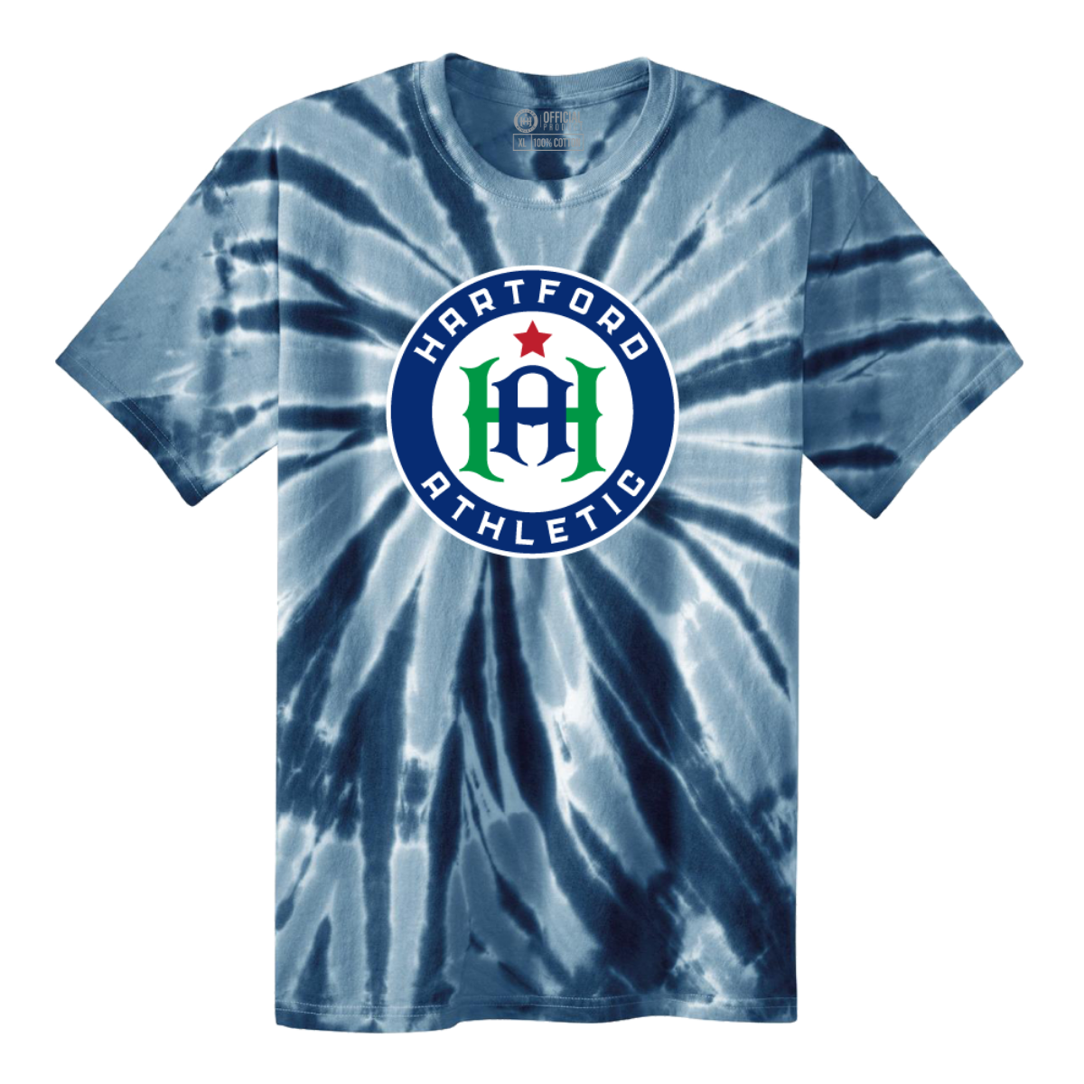Hartford Athletic Youth Signature Crest Tie-Dye T-Shirt Navy